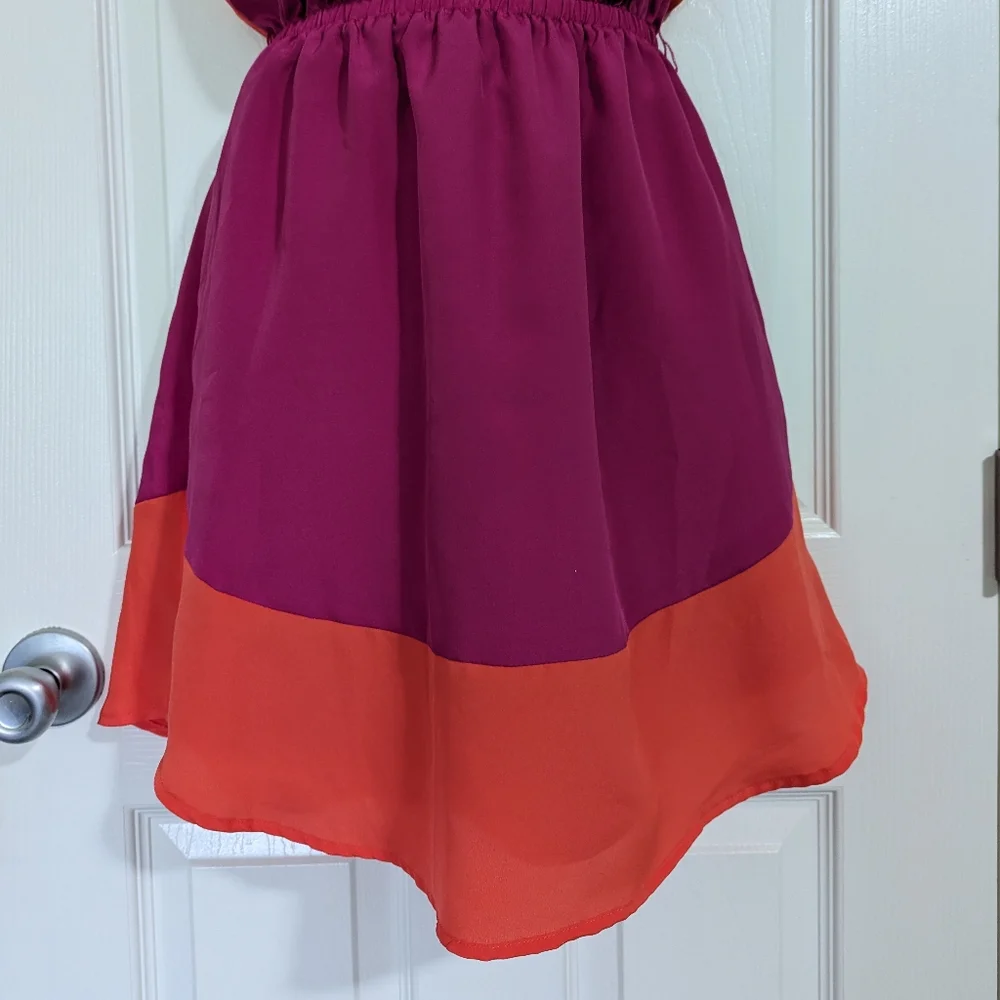 Merona XS Color Block Elastic Waist Sleeveless Dress - Picture 4 of 6